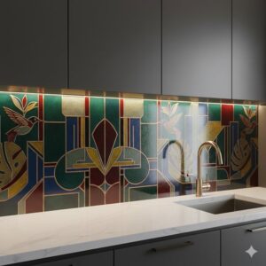 חיפוי זכוכית לקיר מטבח